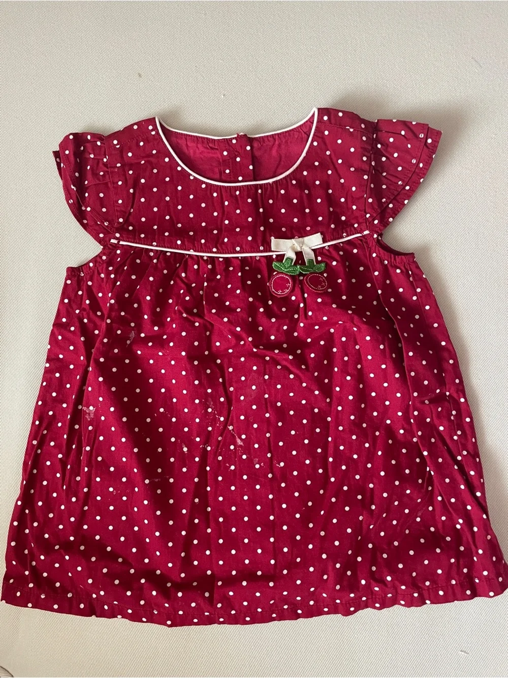 Gymboree Cherry Picking Cotton Red polka dot Aline shirt Top Girl Sz 4T
